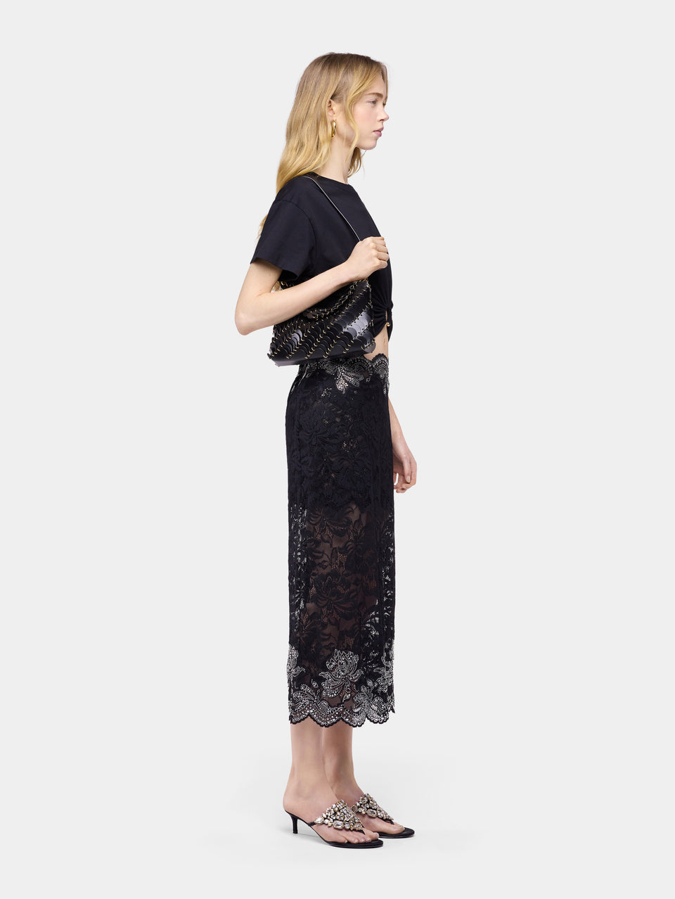 Midi skirt in lace - Image 3