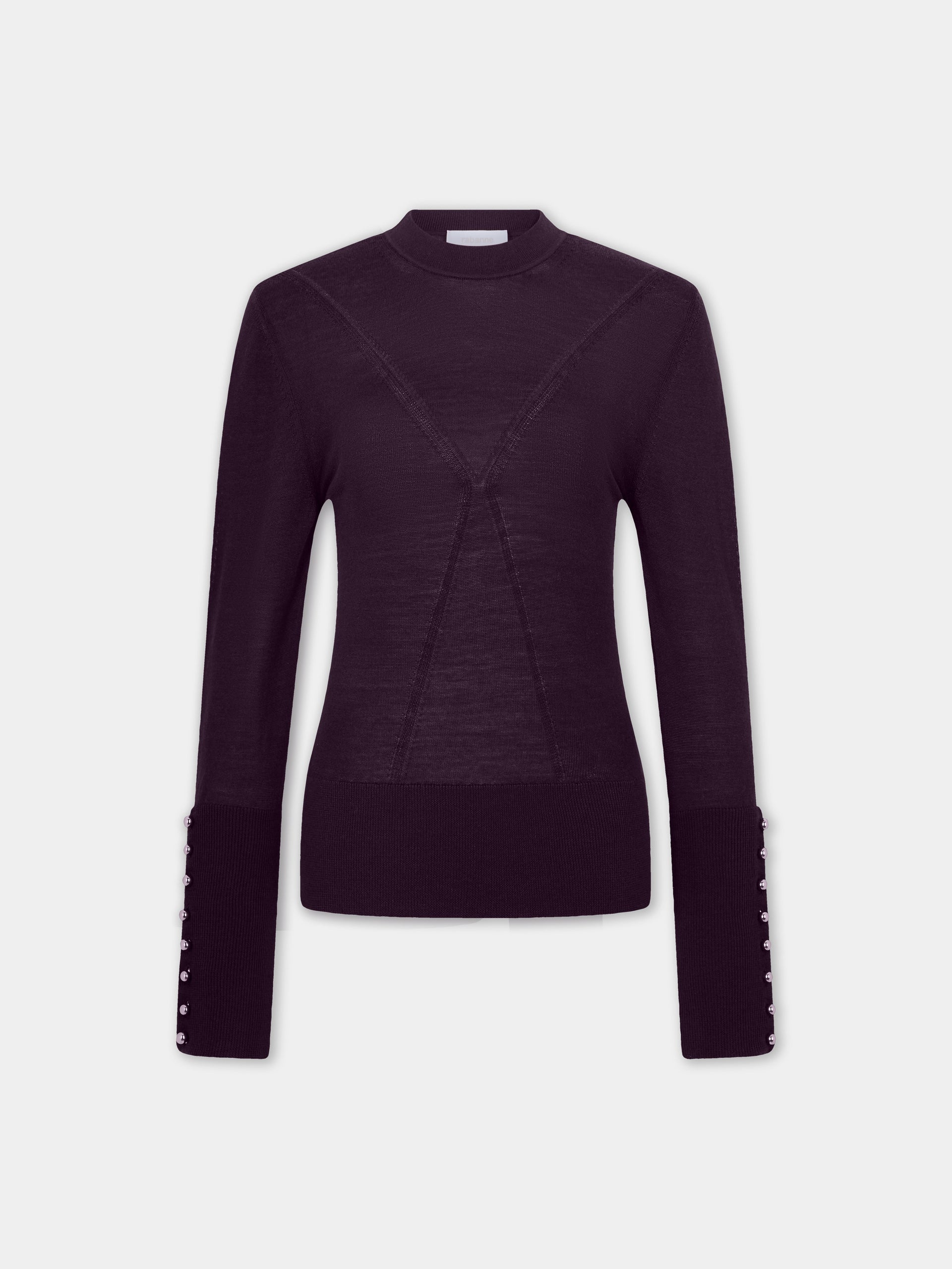 Magenta wool long-sleeve sweater