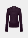 Magenta wool long-sleeve sweater