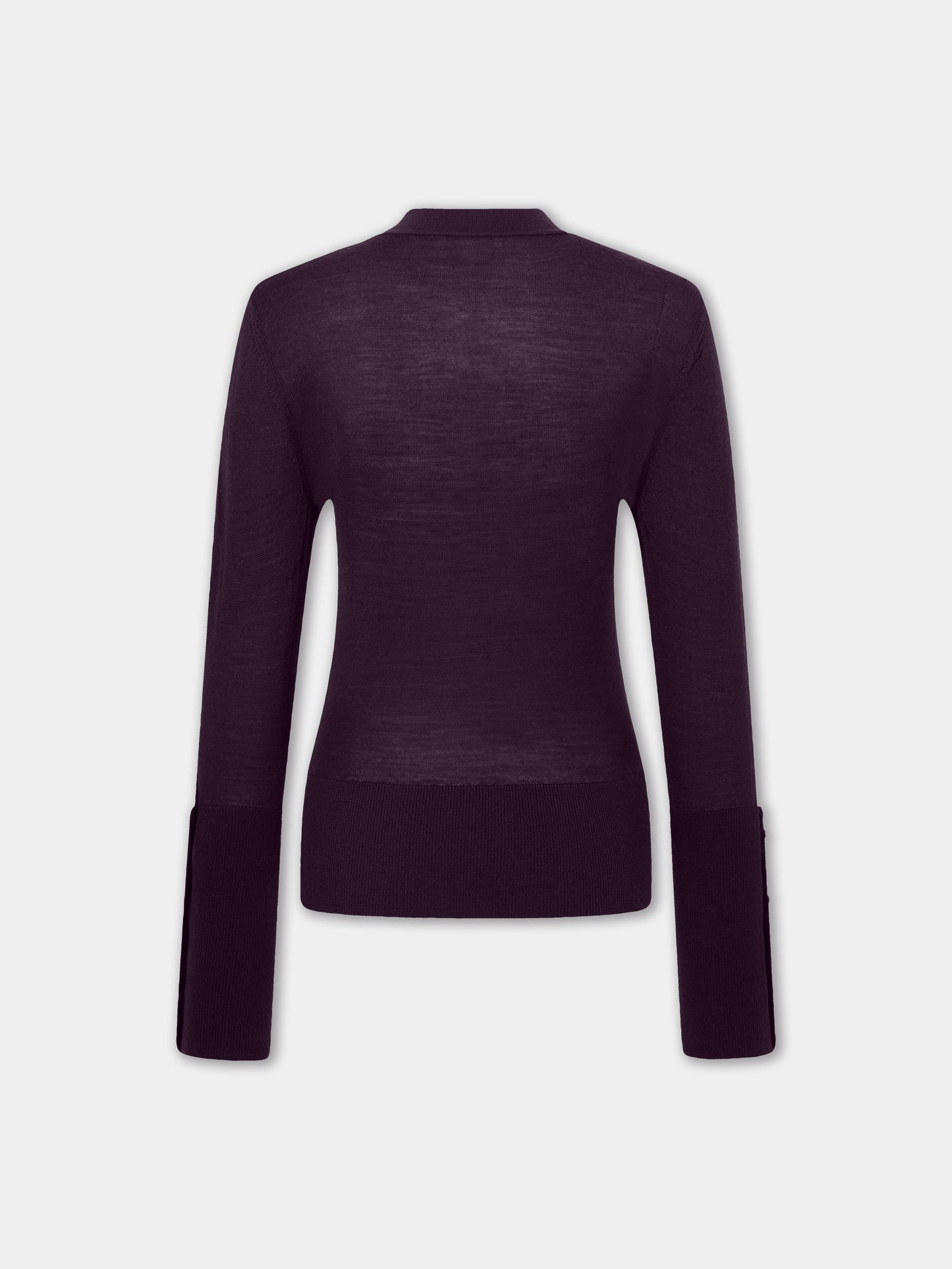 Magenta wool long-sleeve sweater