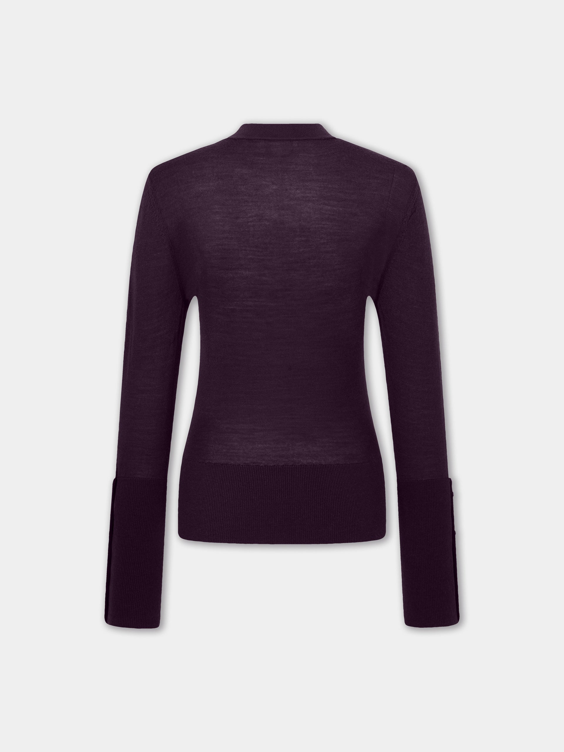 Magenta wool long-sleeve sweater