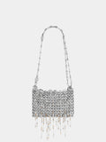 1969 Nano silver bag with pearl fringes