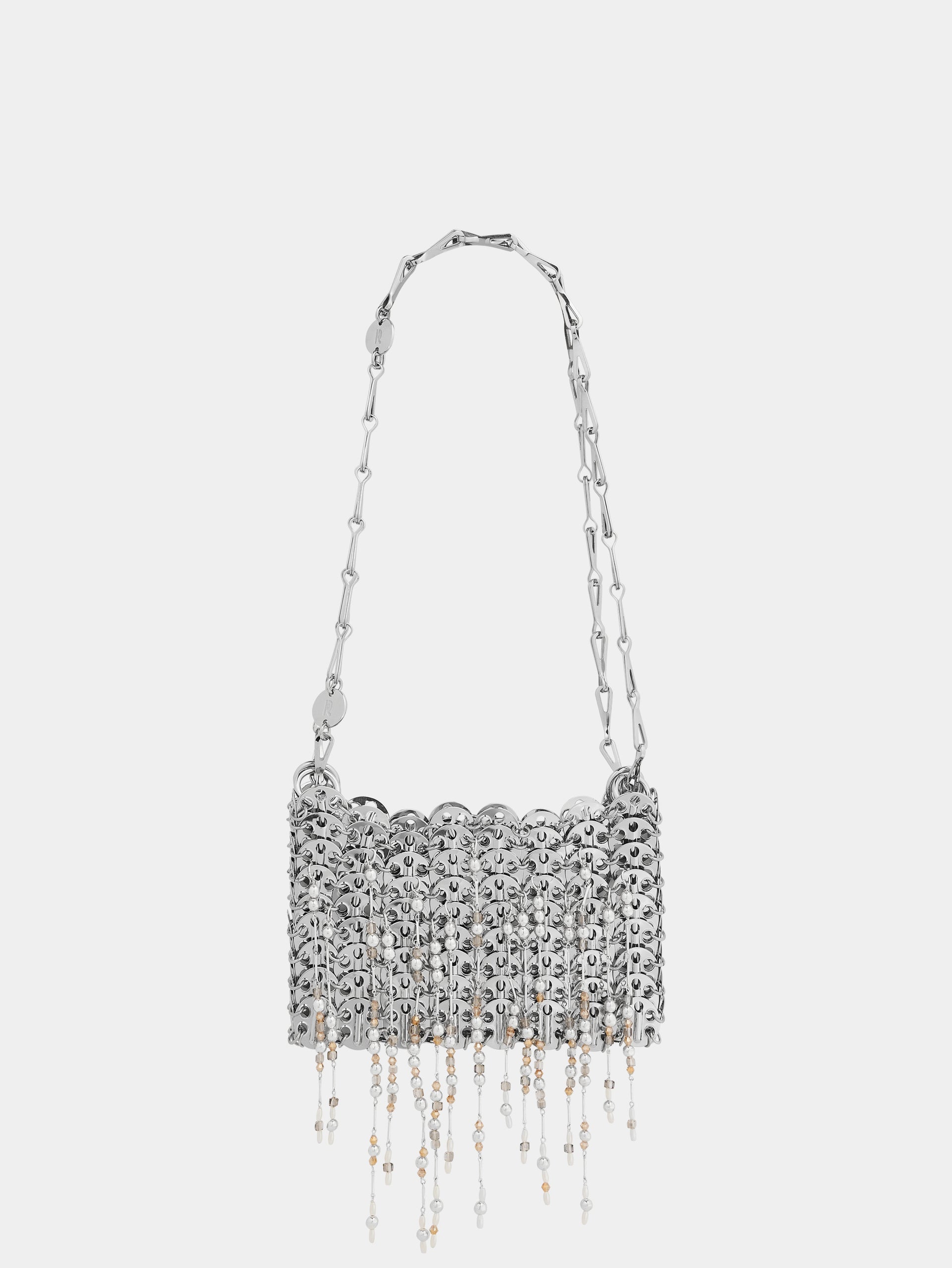 1969 Nano silver bag with pearl fringes