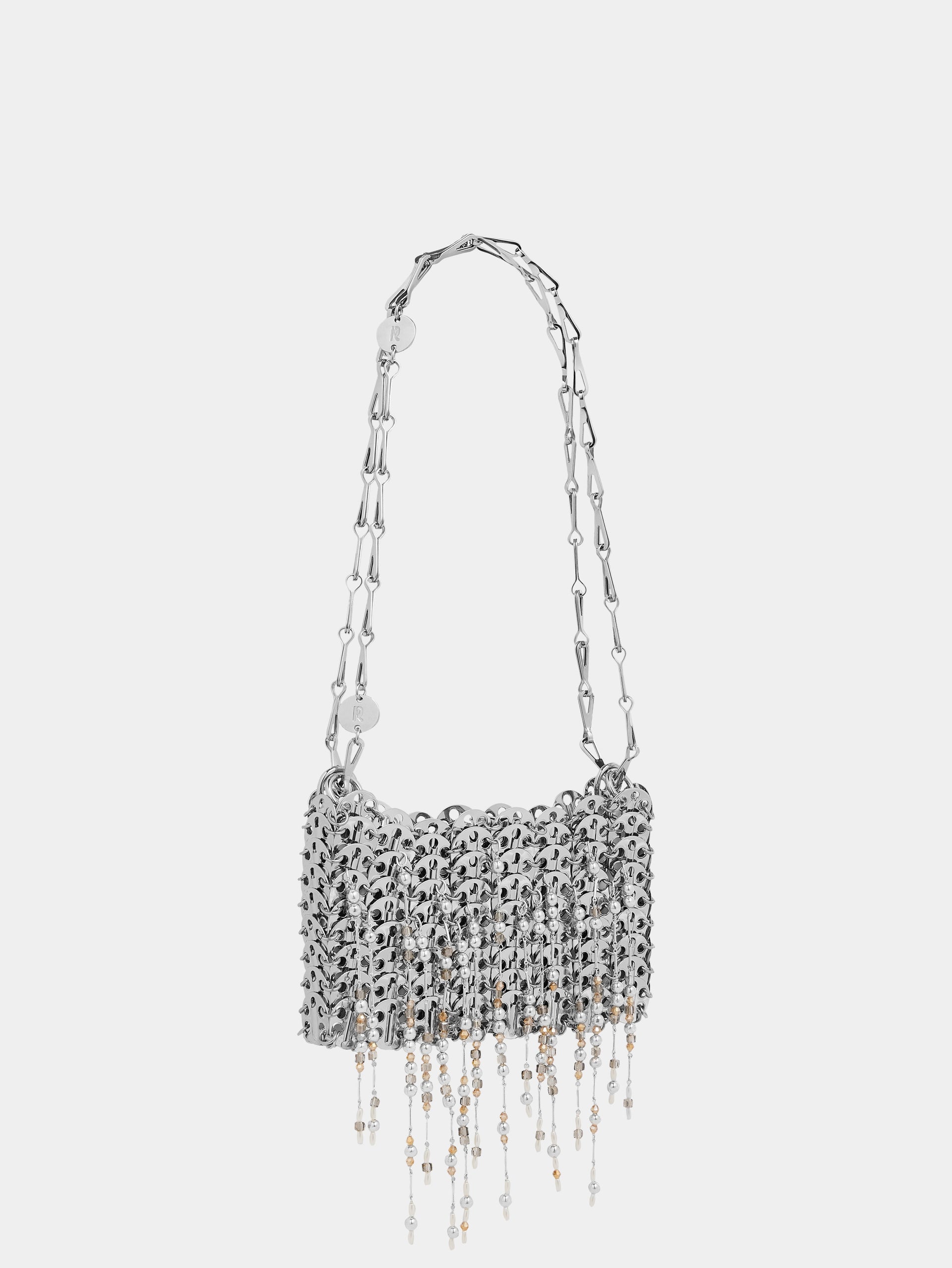 1969 Nano silver bag with pearl fringes