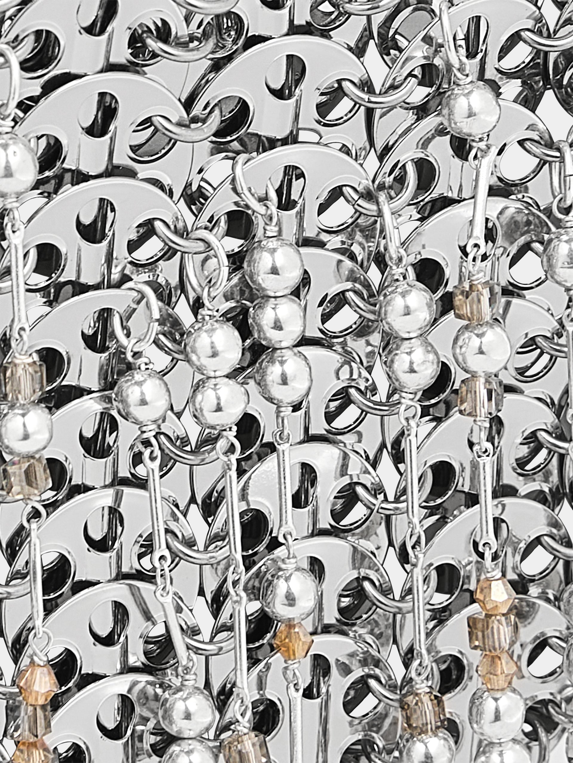 1969 Nano silver bag with pearl fringes