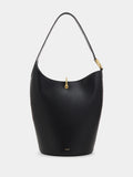 Ring Tote bag in black leather