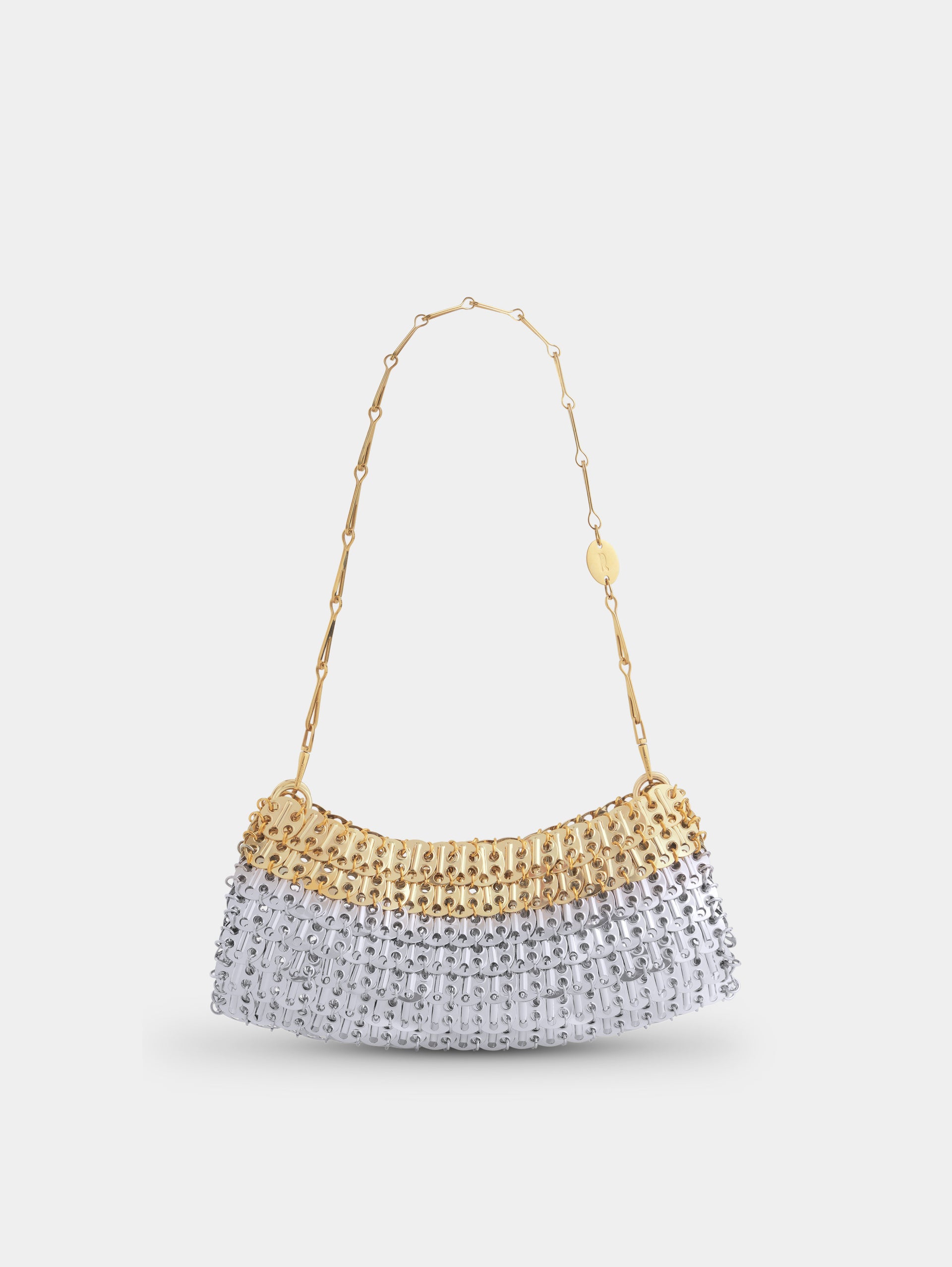 1969 Clutch skyline bi-color metal bag