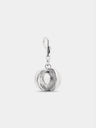 Peach silver charm