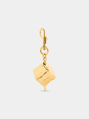 Melting Ice cube gold charm