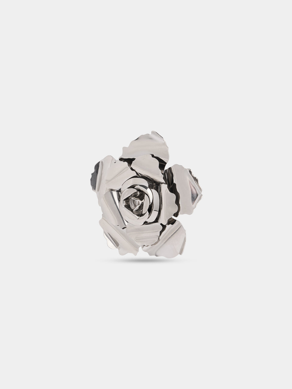 Metal silver flower hair clip - Image 3