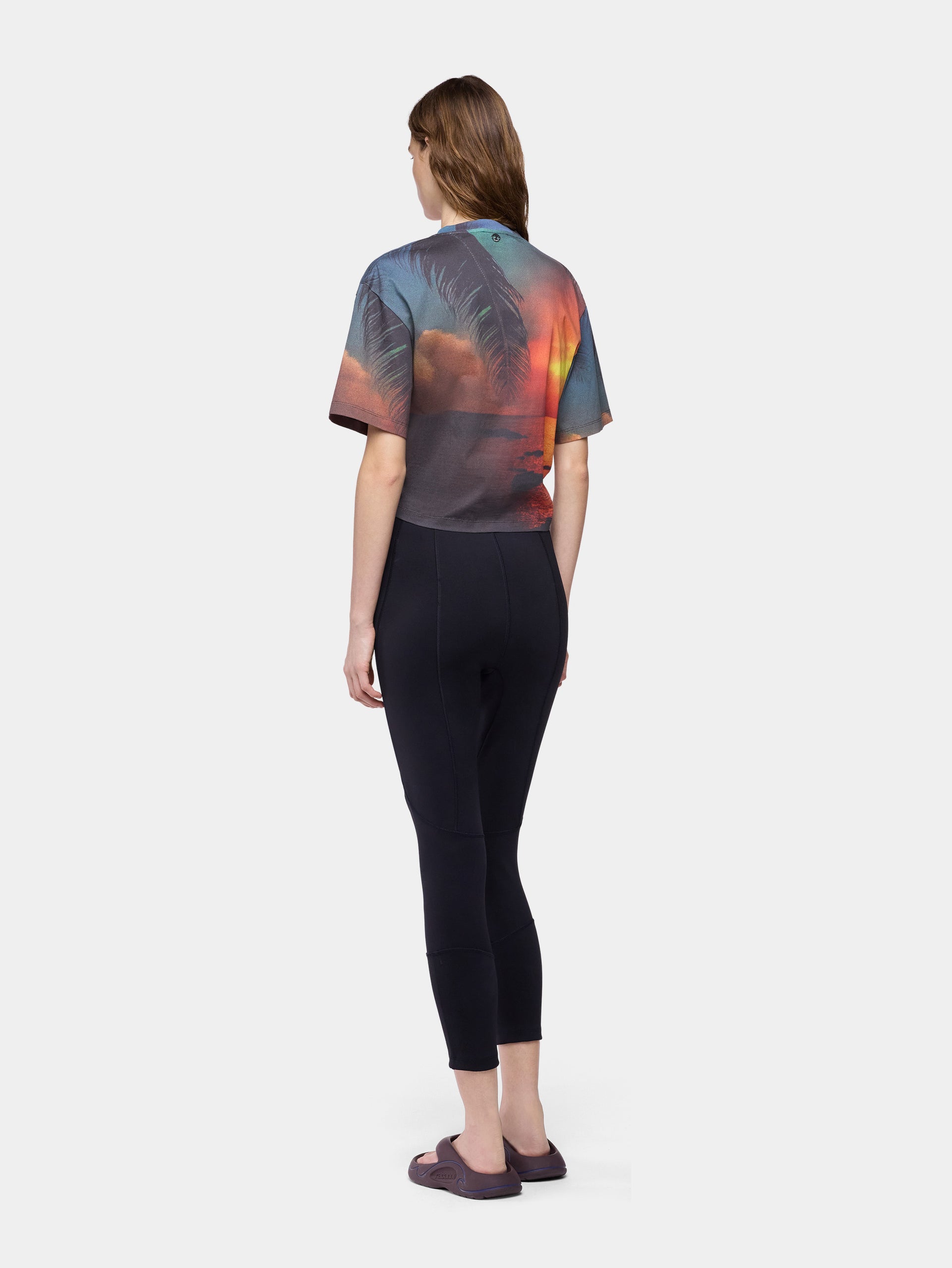 T-Shirt in Firework-Printed Cotton with Signature Piercing Detail position 4