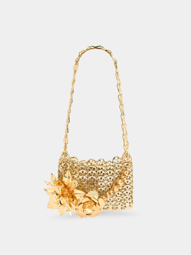 1969 Nano gold bag with metal ton on ton flower detail - Image 1
