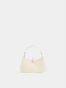 Micro Ring Ivory Leather Bag