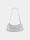 1969 clutch silver metal bag packshot side view
