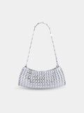 1969 clutch silver metal bag