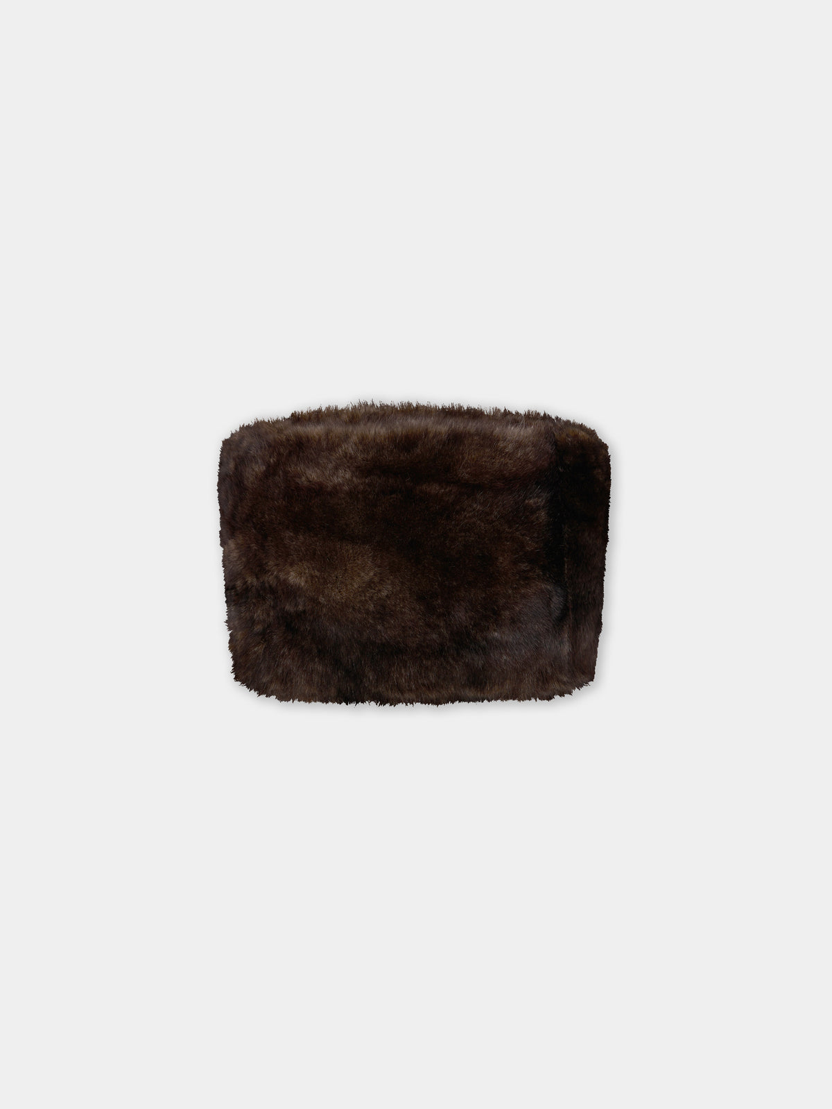 Brown shearling stole