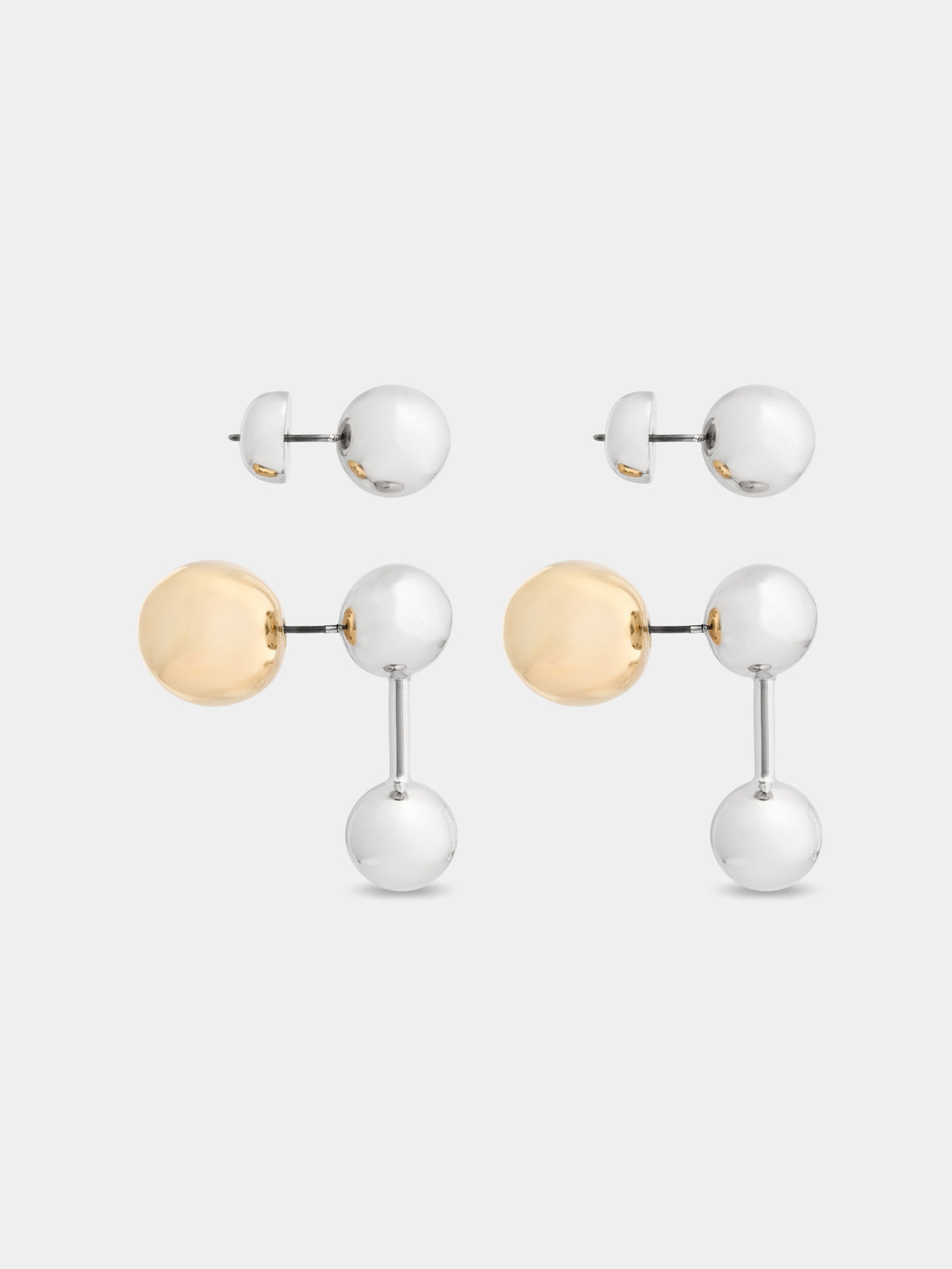 Bicolor punk earring set