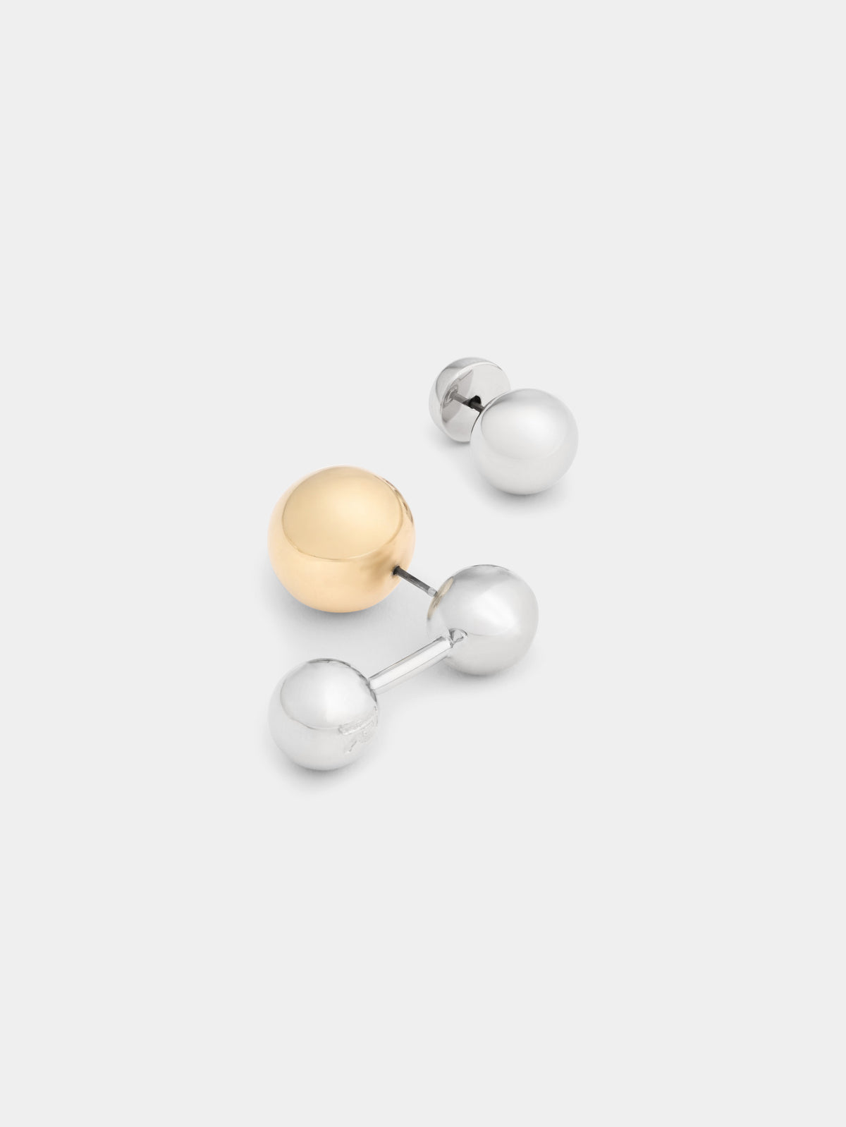 Bicolor punk earring set