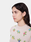 XL Link earrings in ochre resin