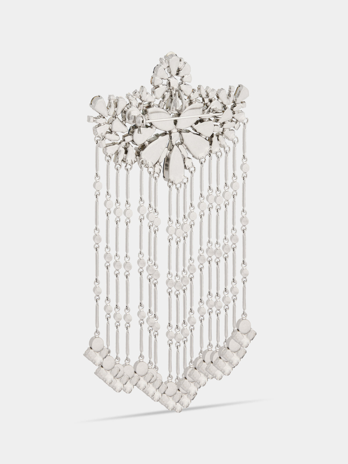 Strass jewel necklace in silver and blue