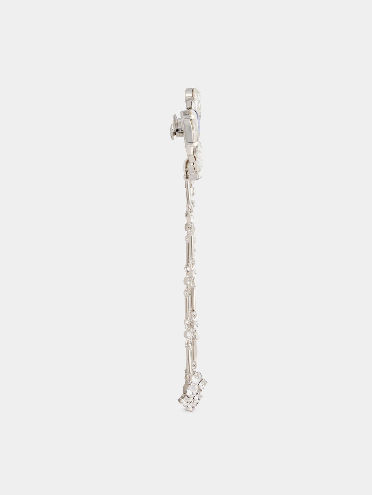 Strass jewel earrings in silver and blue - Image 3