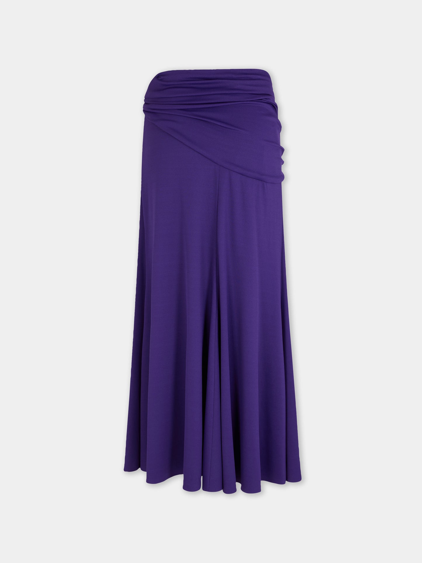 Jupe longue violette Dinh Van x Rabanne ornée de détails chaîne signature