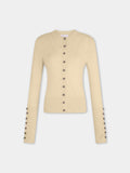 Cardigan en maille jaune Dinh Van x Rabanne avec bijoux signature