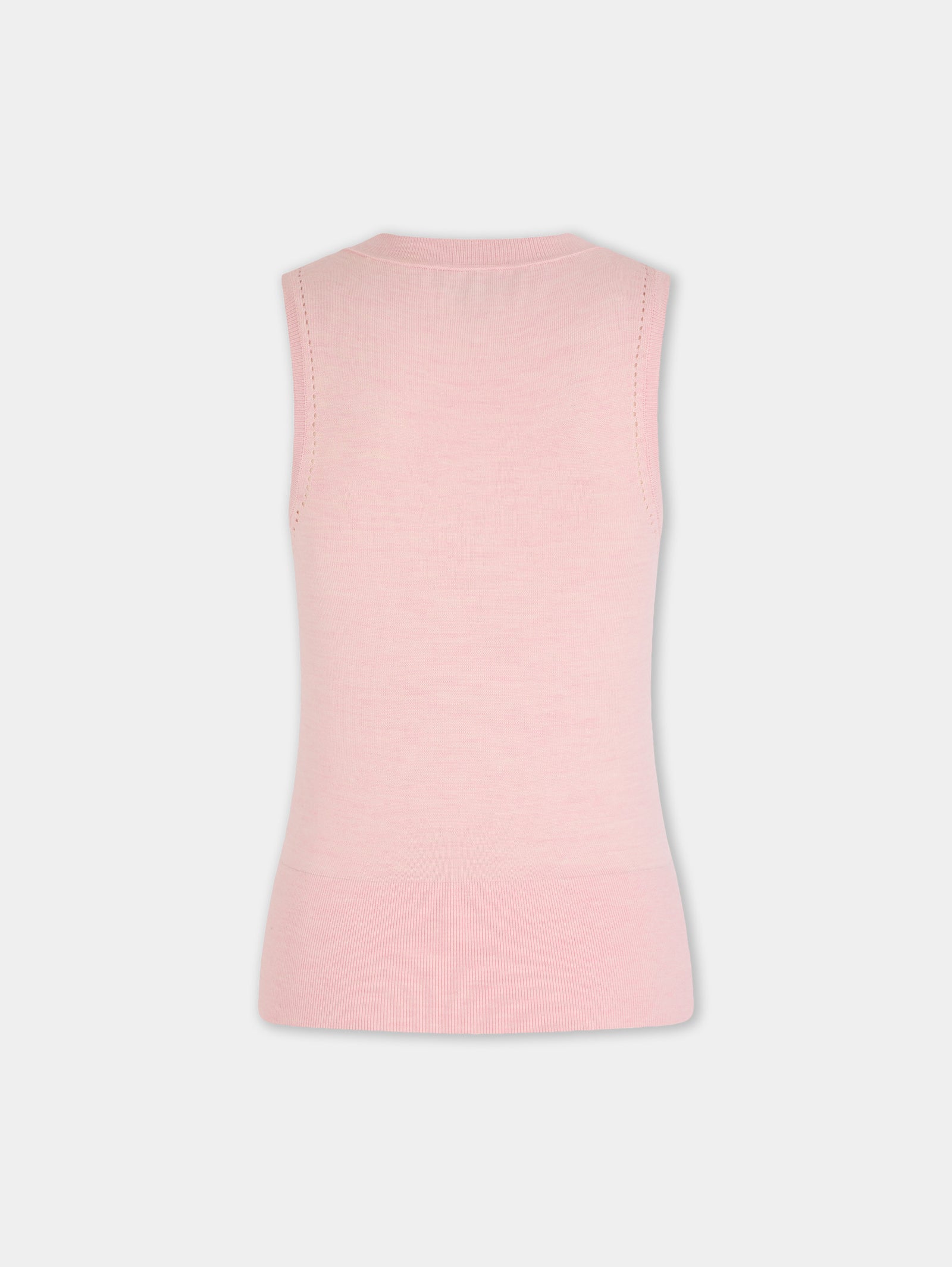 Top en maille rose clair Dinh Van x Rabanne avec bijoux signature - Image 2