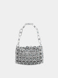Sac iconique Nano 1969 Dinh Van x Rabanne en métal argenté