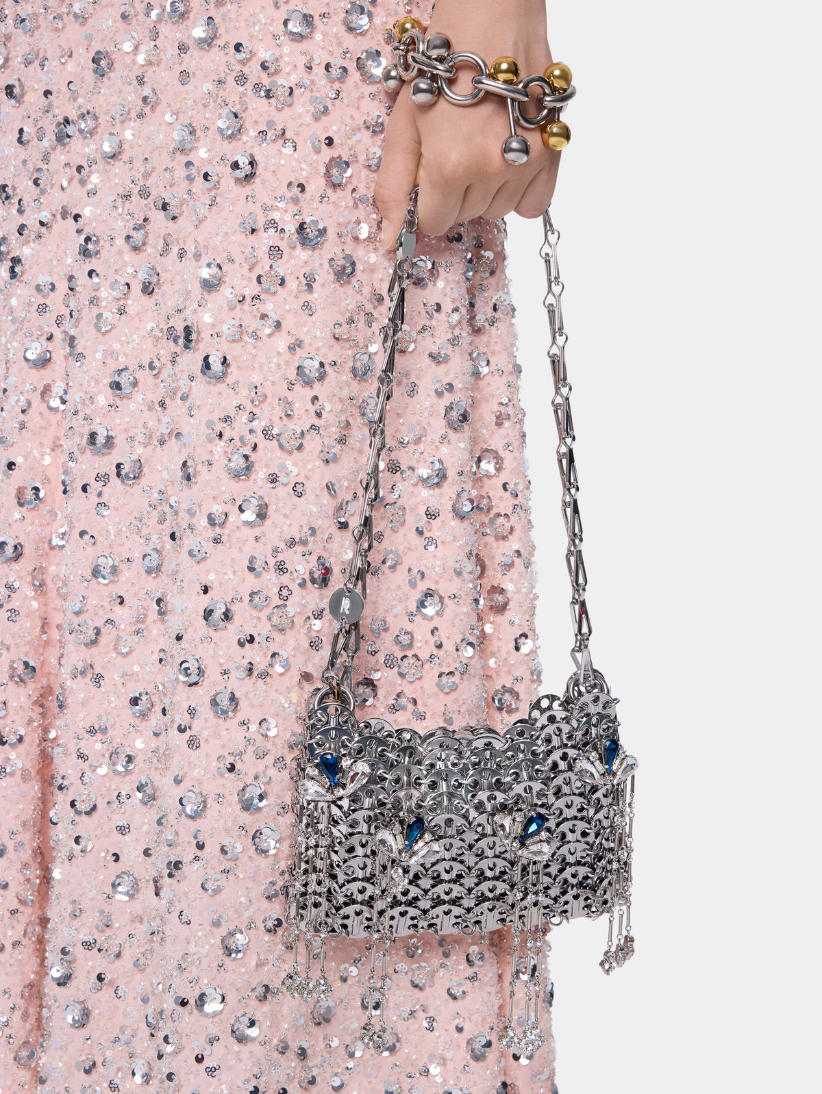 1969 Nano silver bag with blue and silver signature jewels - Image 2