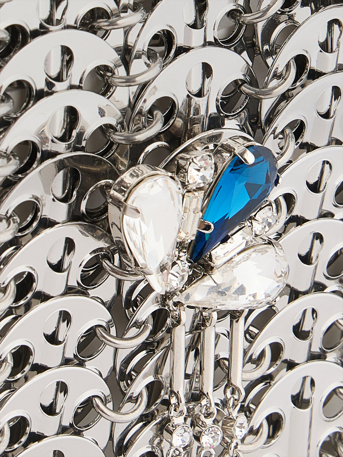 1969 Nano silver bag with blue and silver signature jewels