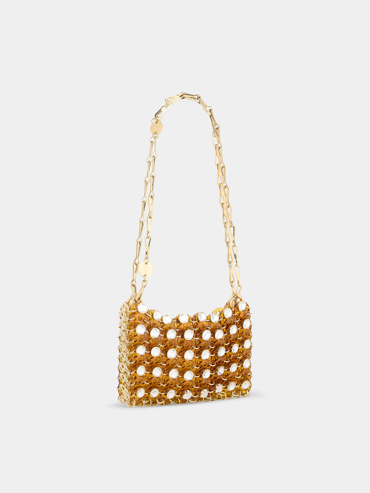 1969 Nano gold bag with ochre resin and rhinestones embellishments - Image 3