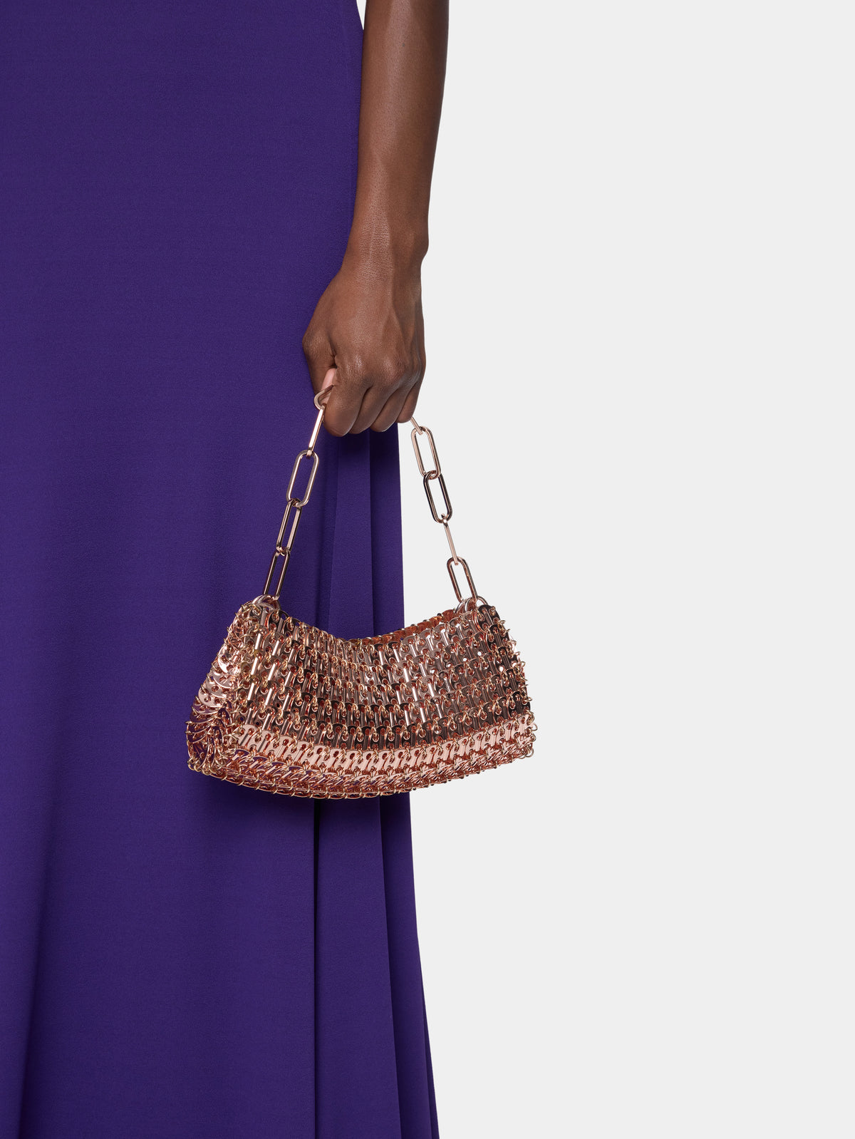 1969 Clutch Dinh Van x Rabanne en métal or rose - Image 1