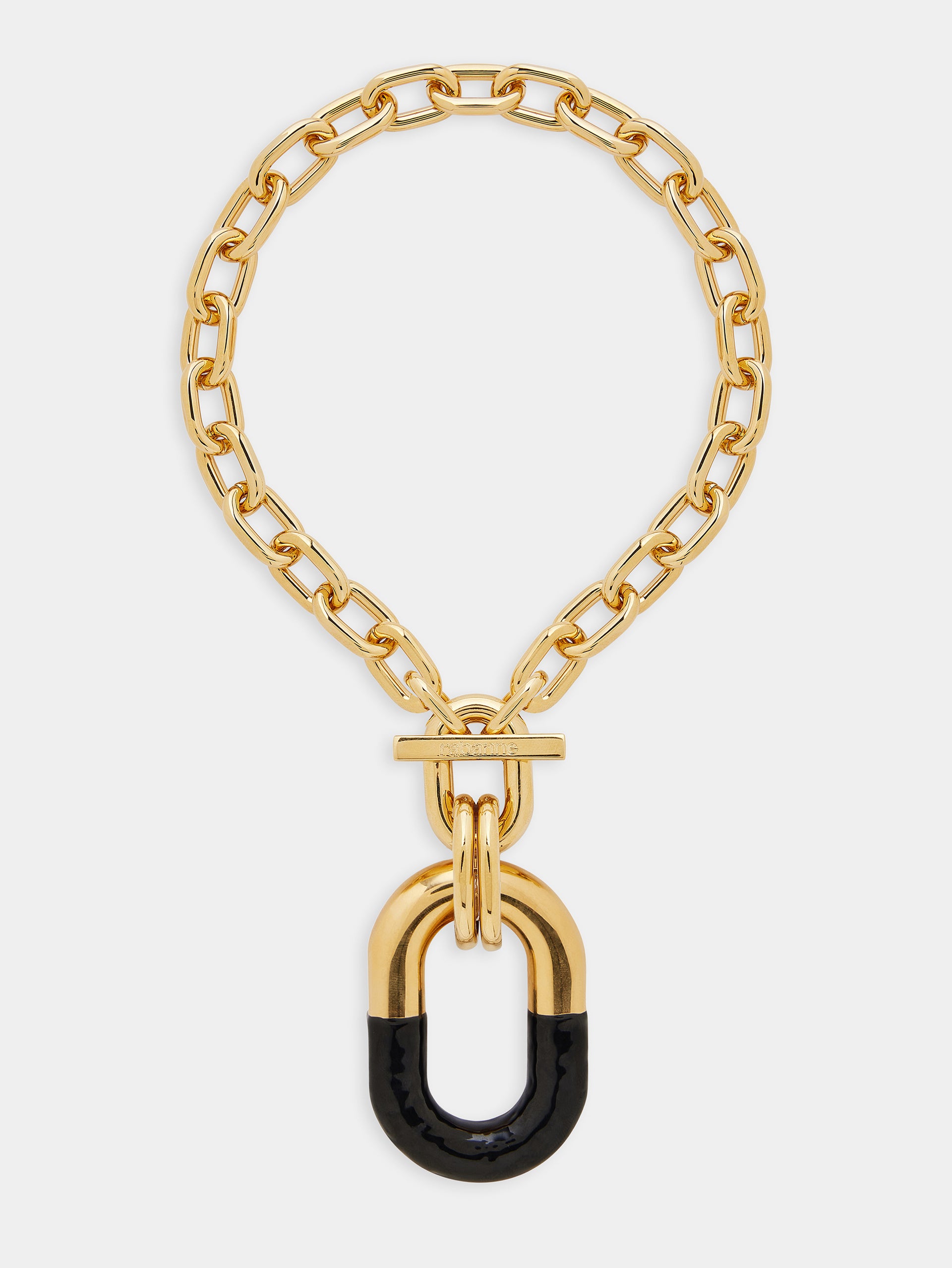 XL Link necklace black and gold position 1