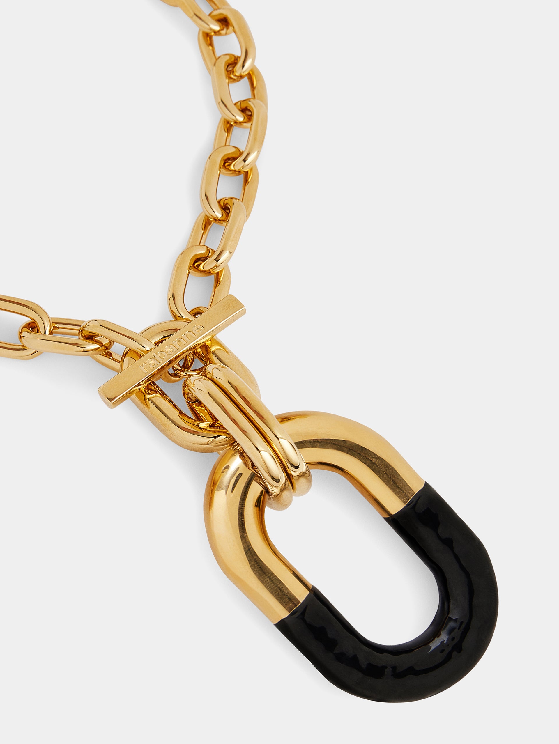 XL Link necklace black and gold position 2