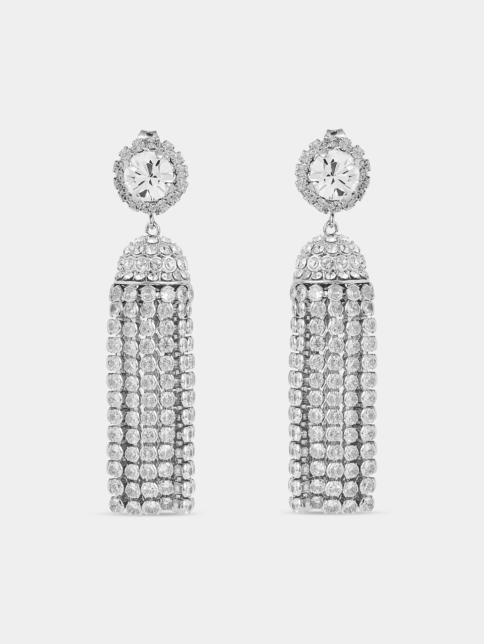 Crystal tassel earrings - Image 1
