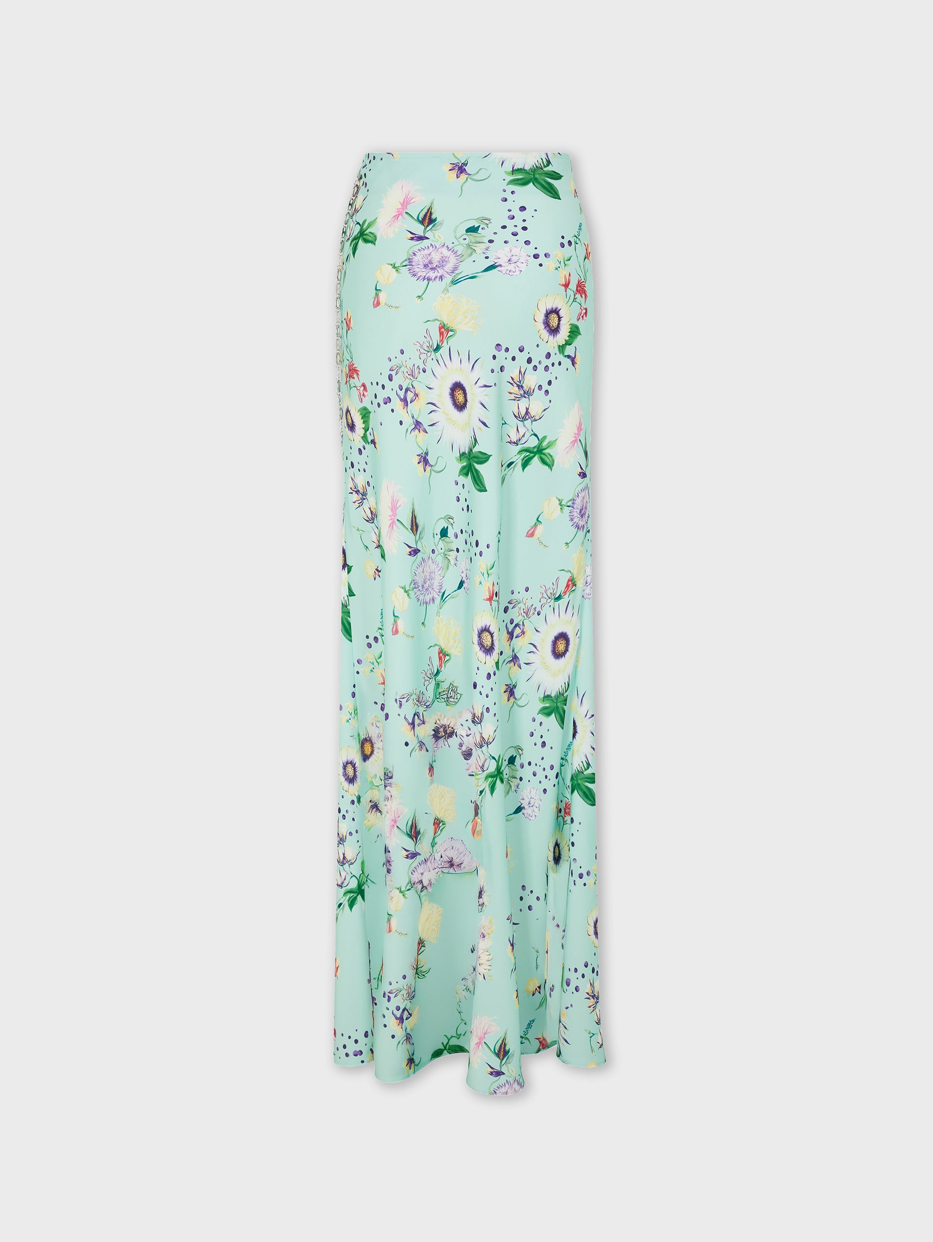 Floral patterned skirt with chain details position 7