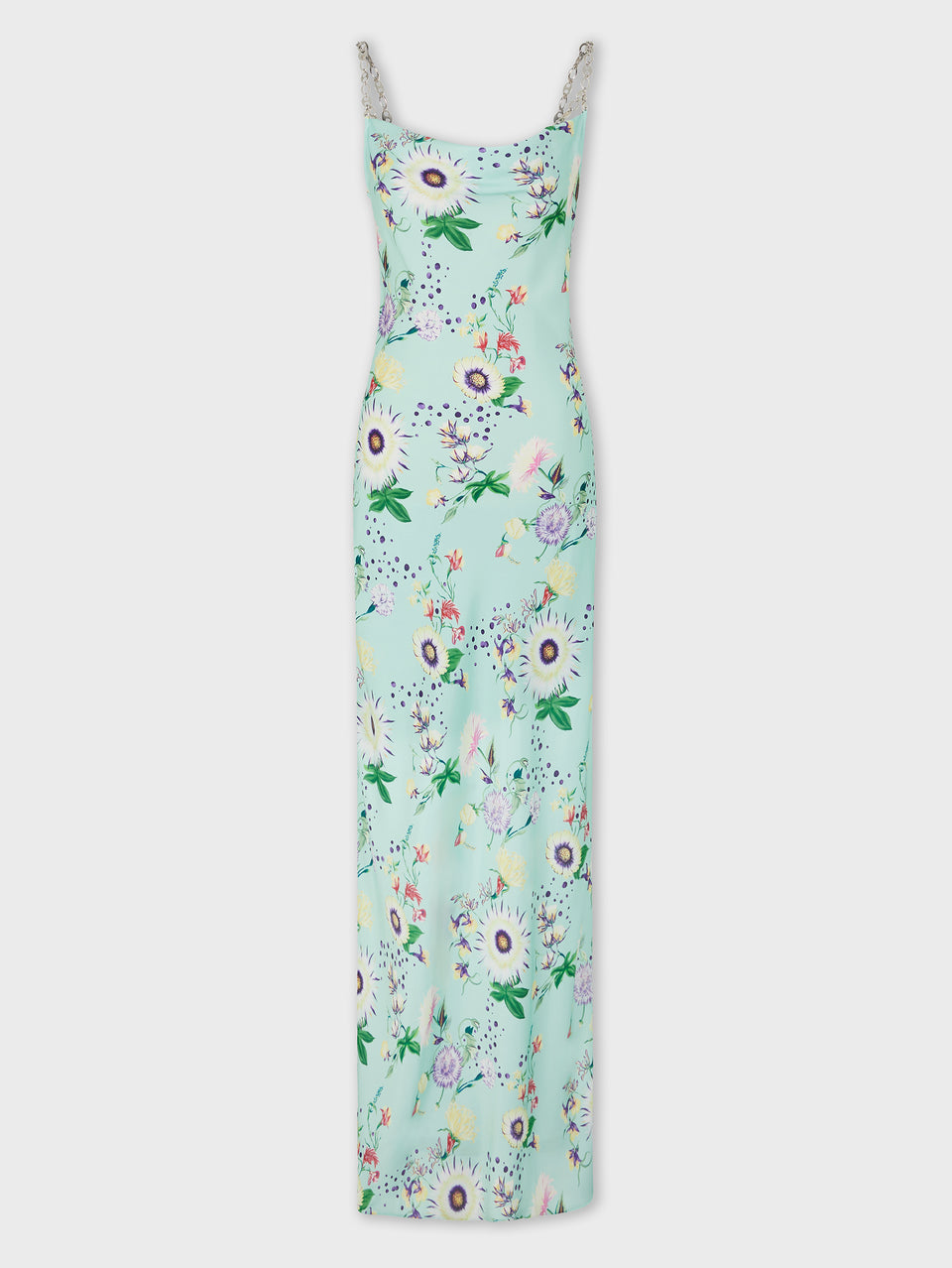 Floral patterned dress with chain details - Image 1