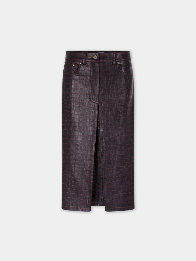 Midi leather skirt - Image 1