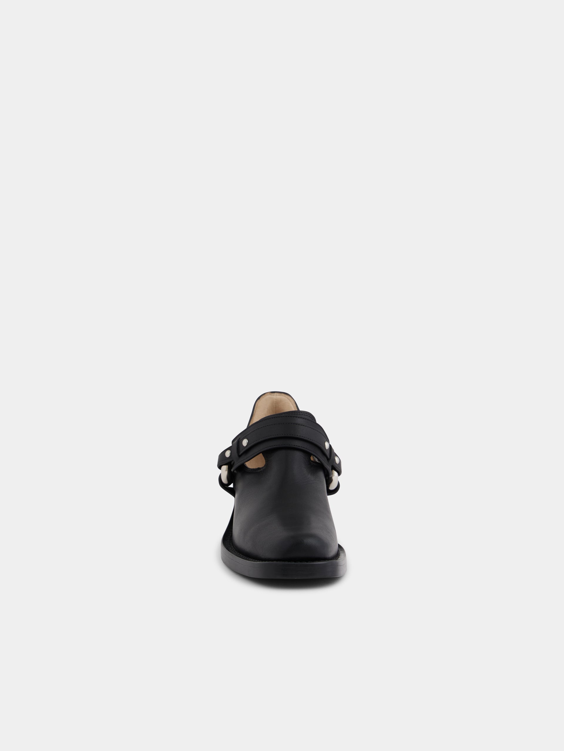 Biker ankle boots in leather black position 3