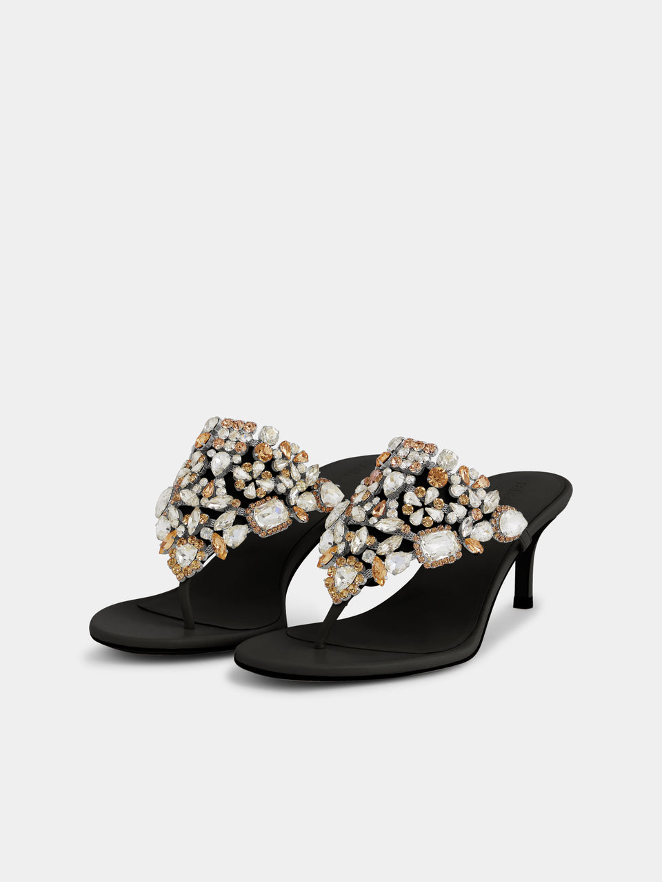 Kitten heel sandals with strass - Image 2