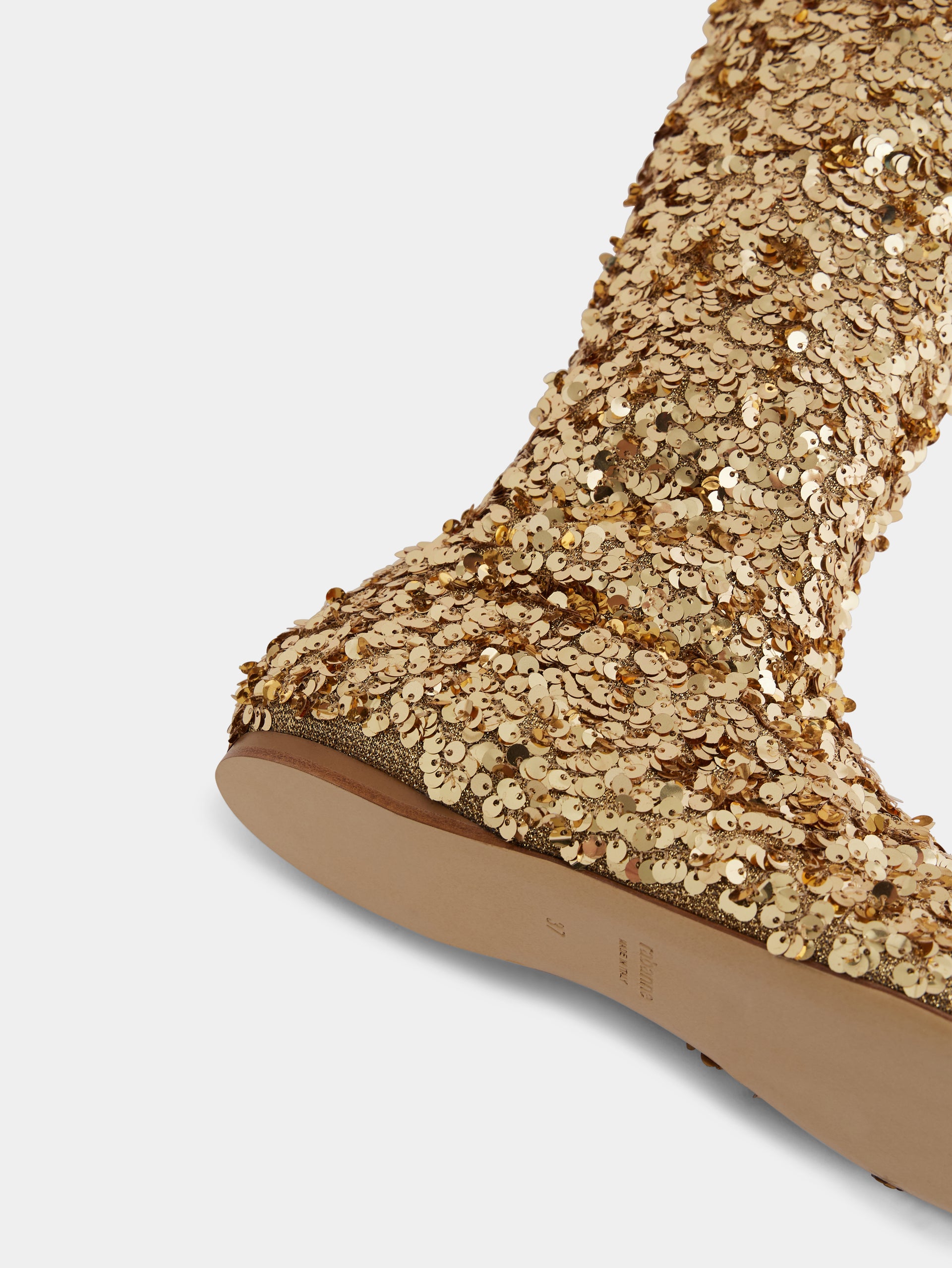 Thigh boots with sequins gold position 4