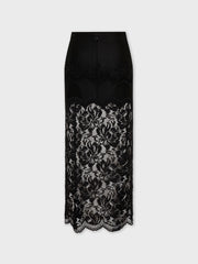Lace midi skirt
