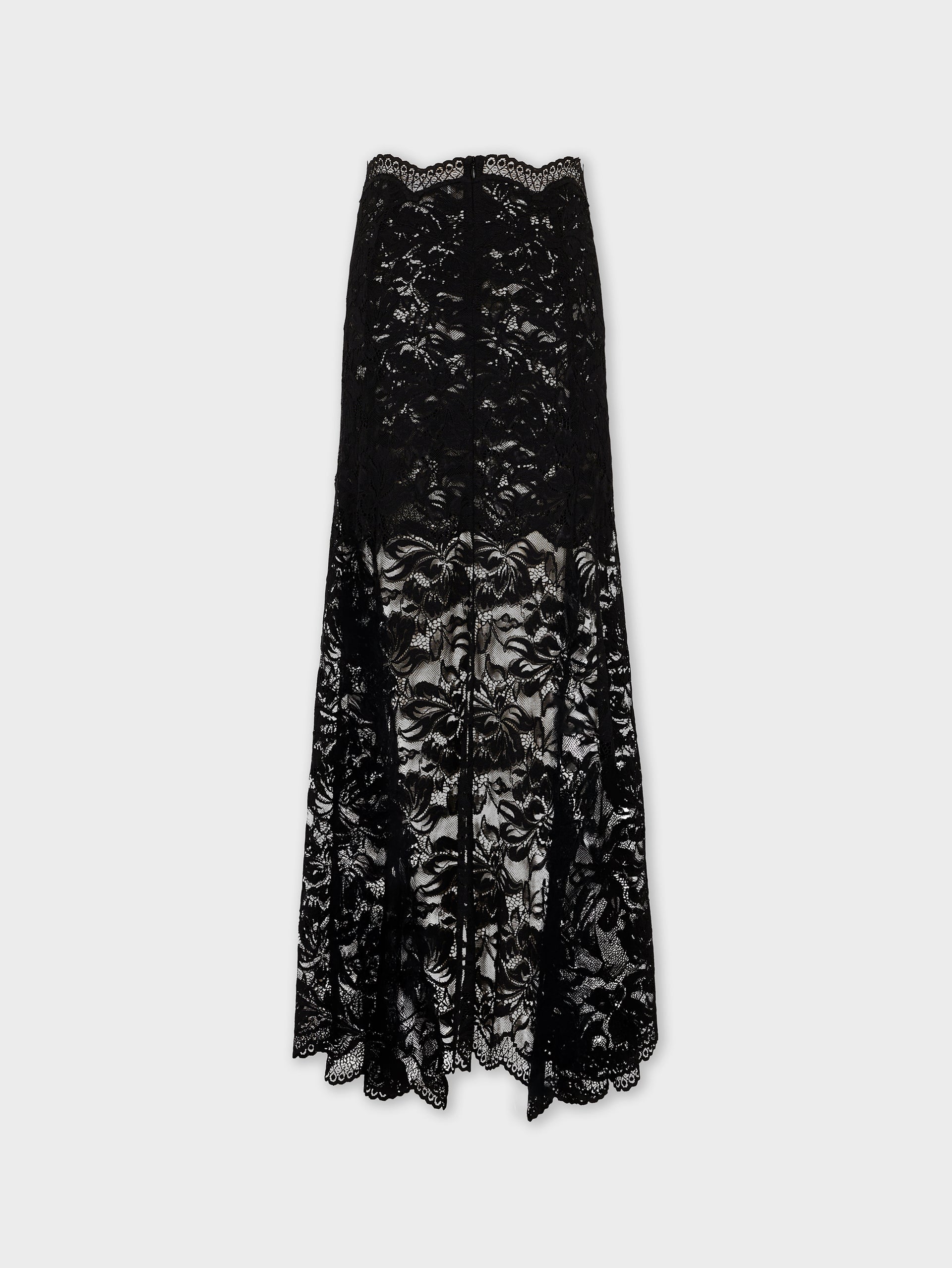 Long flared lace skirt position 6