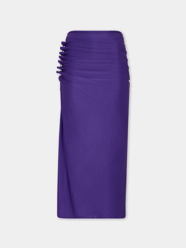 Midi draped jersey skirt - Image 1
