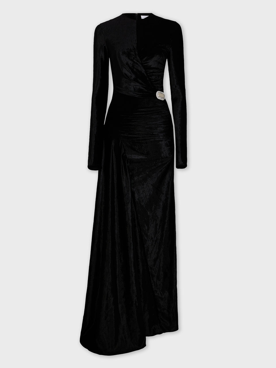 Long draped velvet dress - Image 1