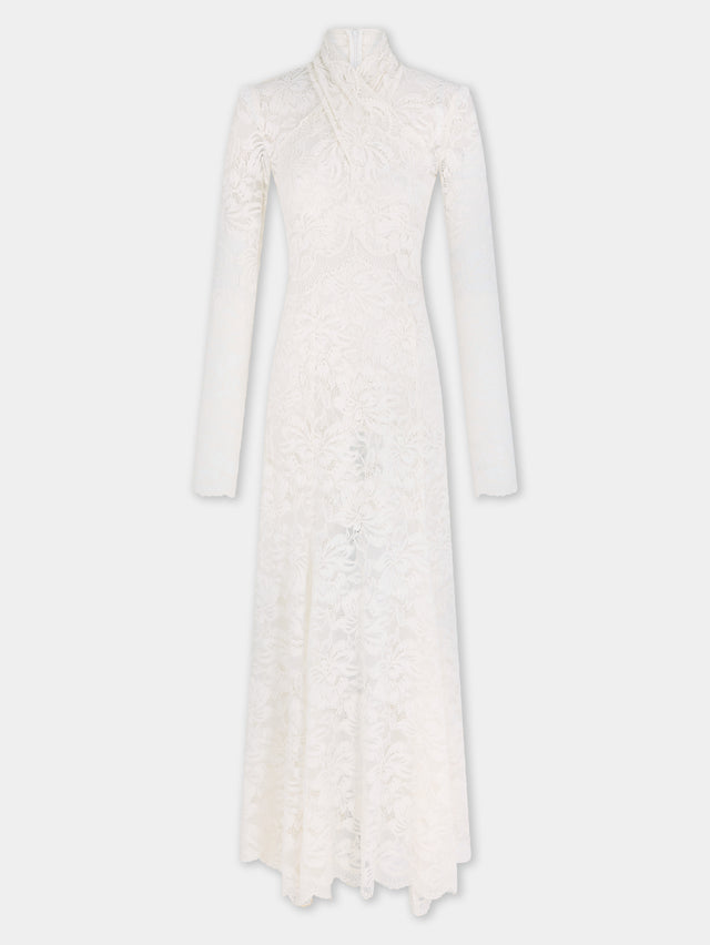 Long lace dress with cut-out details - Image 1