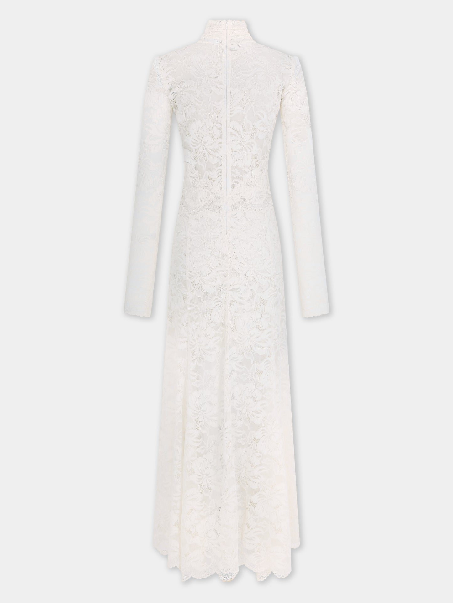 Long lace dress with cut-out details