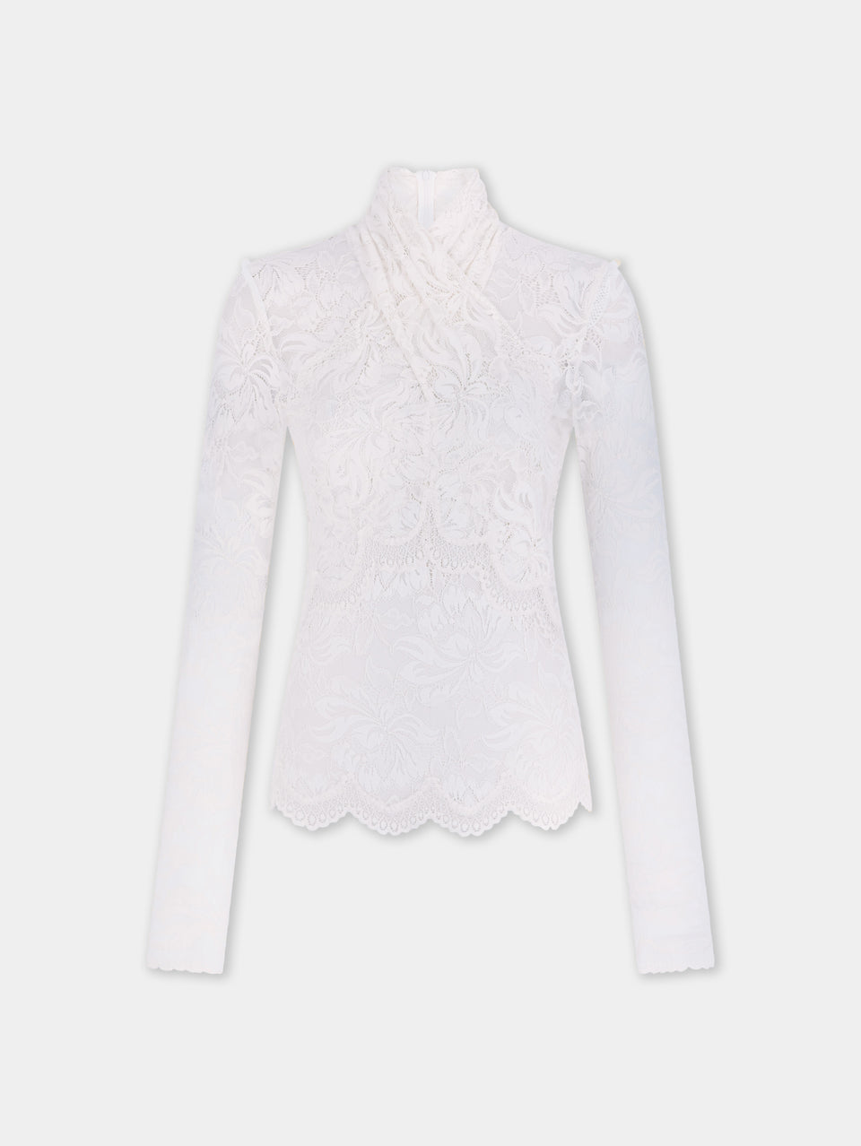 Long-sleeved lace top with cut-out details - Image 1