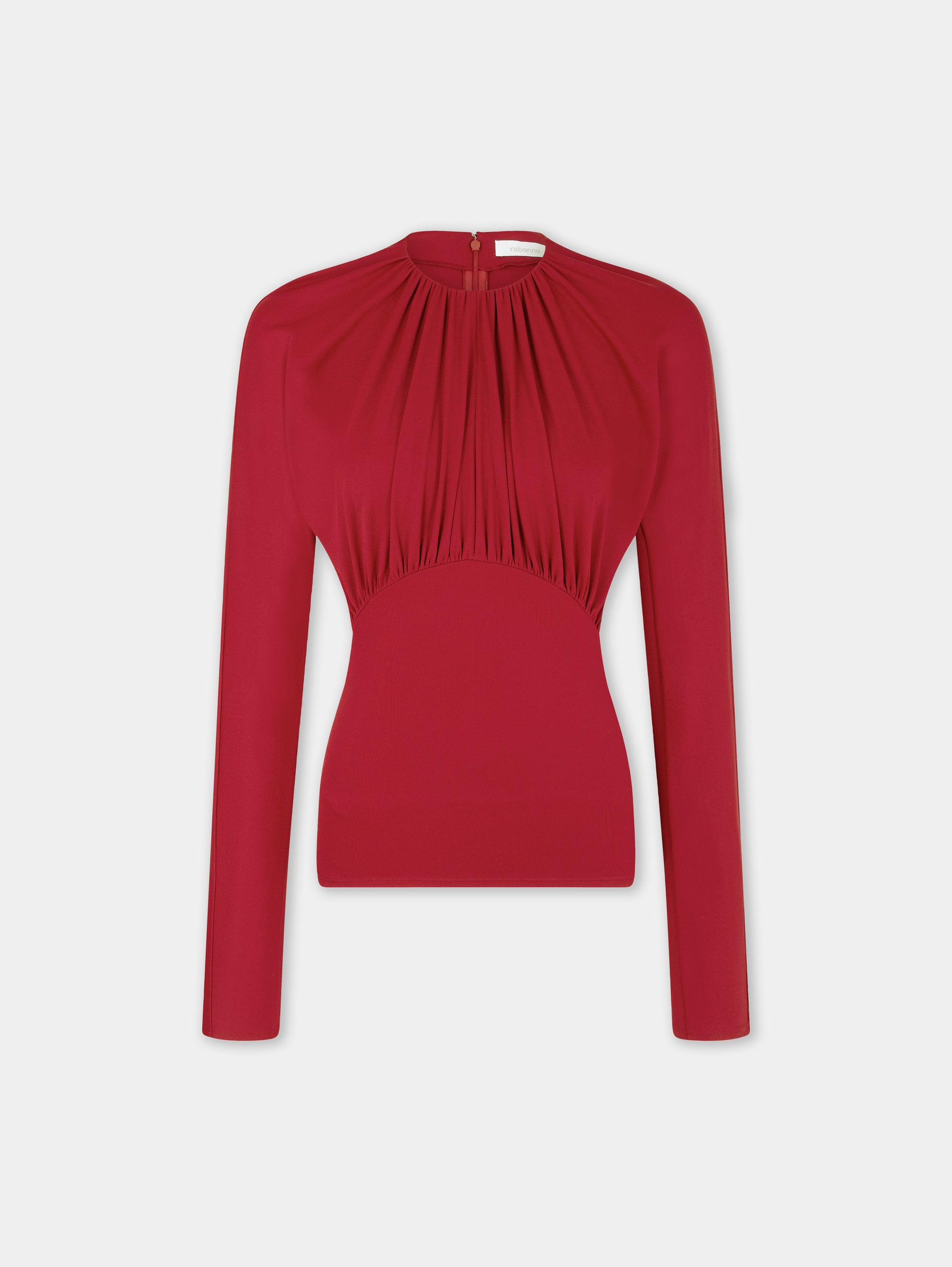 Jersey top with ruched details position 1